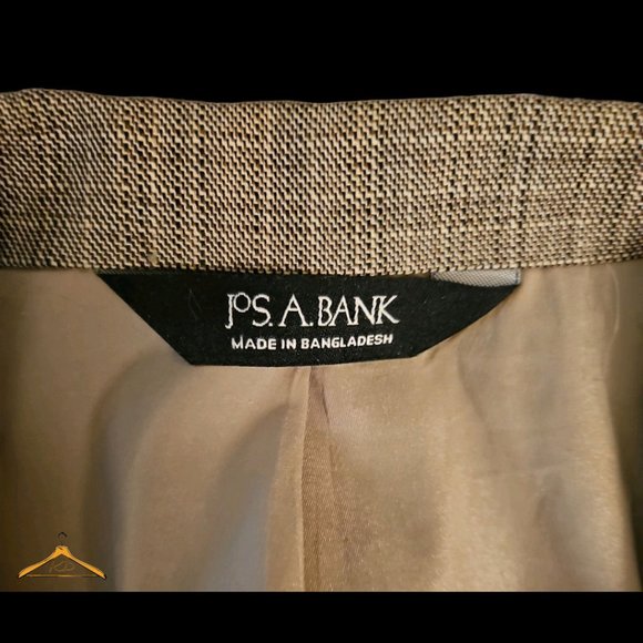 Jos. A. Bank Sport Coat: 48S, 100% Wool,Tan/Brown Plaid, EUC - Picture 9 of 12
